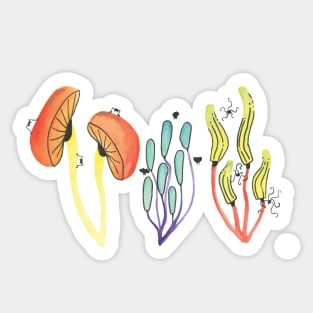 Mushrooms 3 :: Flowers and Fungi Sticker